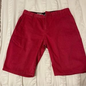 Volcom Corpo Class Mens Red Chino Shorts
